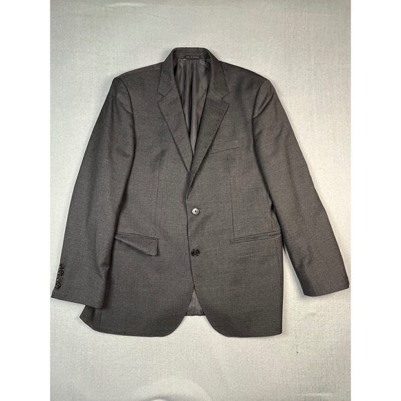 BOSS Hugo Boss The James4 Charcoal Glen‎ Plaid Wool Blend Suit Jacket Blazer 40R
